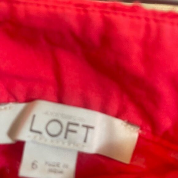 LOFT Pink Eyelet Skirt, Size 6 - Picture 3 of 5